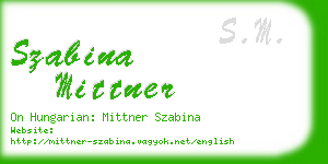 szabina mittner business card